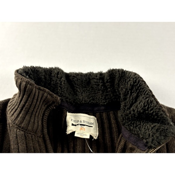 Field Stream 1/4 Zip Ribbed Knit Sweater Brown Mens 2XL NWT Fall Mock - Picture 7 of 11